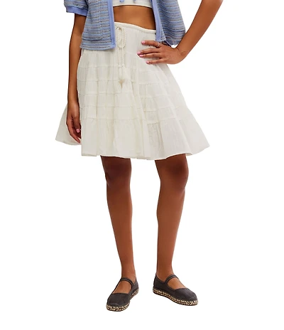 Free People Many Layers Low Rise Tiered Skirt