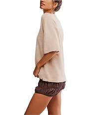 Free People Margot Crewneck Short Sleeve Sweater Top