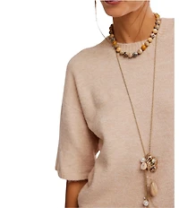 Free People Margot Crewneck Short Sleeve Sweater Top