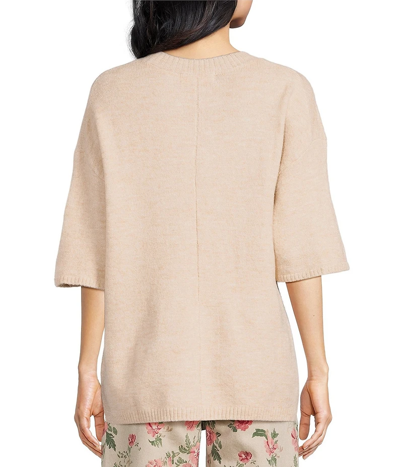 Free People Margot Crewneck Short Sleeve Sweater Top