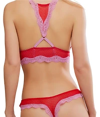 Free People Mid Week Mesh & Lace Thong
