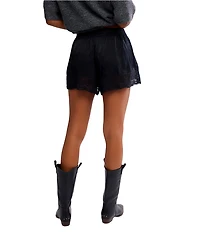 Free People Midnight Muse Woven Lace Trim Coordinating Sleep Shorts