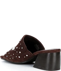 Free People Mirage Mirror Embellished Suede Slide Sandals