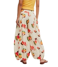 Free People Moonflower Fruit Printed Mid Rise Pull-On Balloon Pants