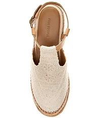 Free People Morning In Mykonos Crochet Platform Espadrille Wedges