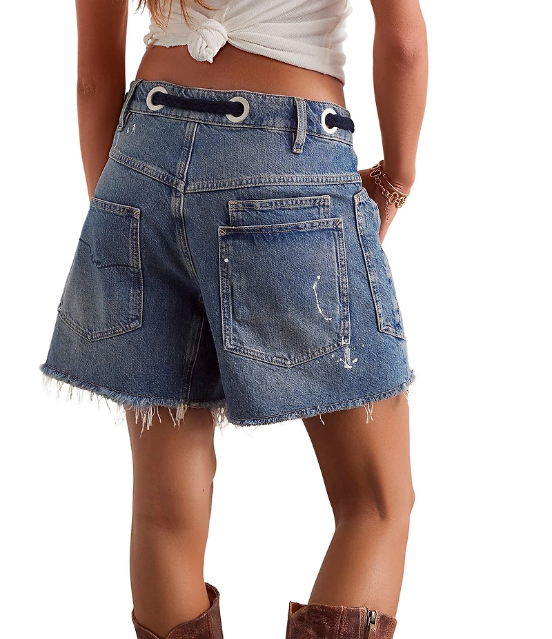 Free People Moxie Raw Hem Denim Shorts
