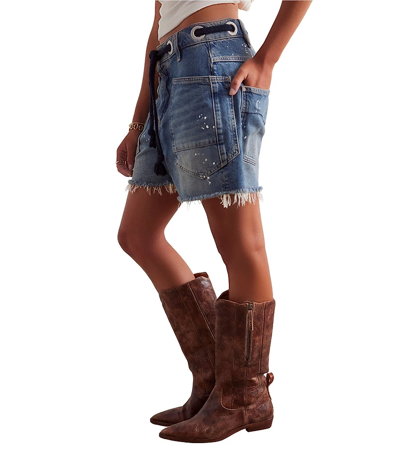 Free People Moxie Raw Hem Denim Shorts