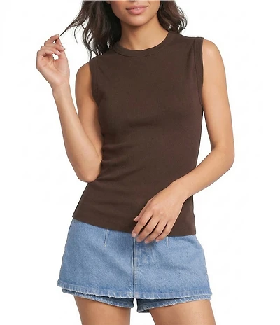 Free People Murphy High Scoop Neck Sleeveless Tank Top