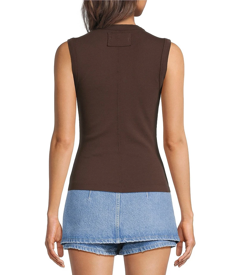 Free People Murphy High Scoop Neck Sleeveless Tank Top