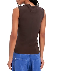 Free People Murphy High Scoop Neck Sleeveless Tank Top