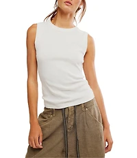 Free People Murphy High Scoop Neck Sleeveless Tank Top