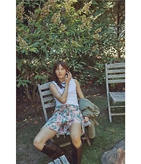 Free People Murphy High Scoop Neck Sleeveless Tank Top