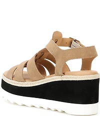 Free People Mykonos Suede Fisherman Platform Wedge Sandals