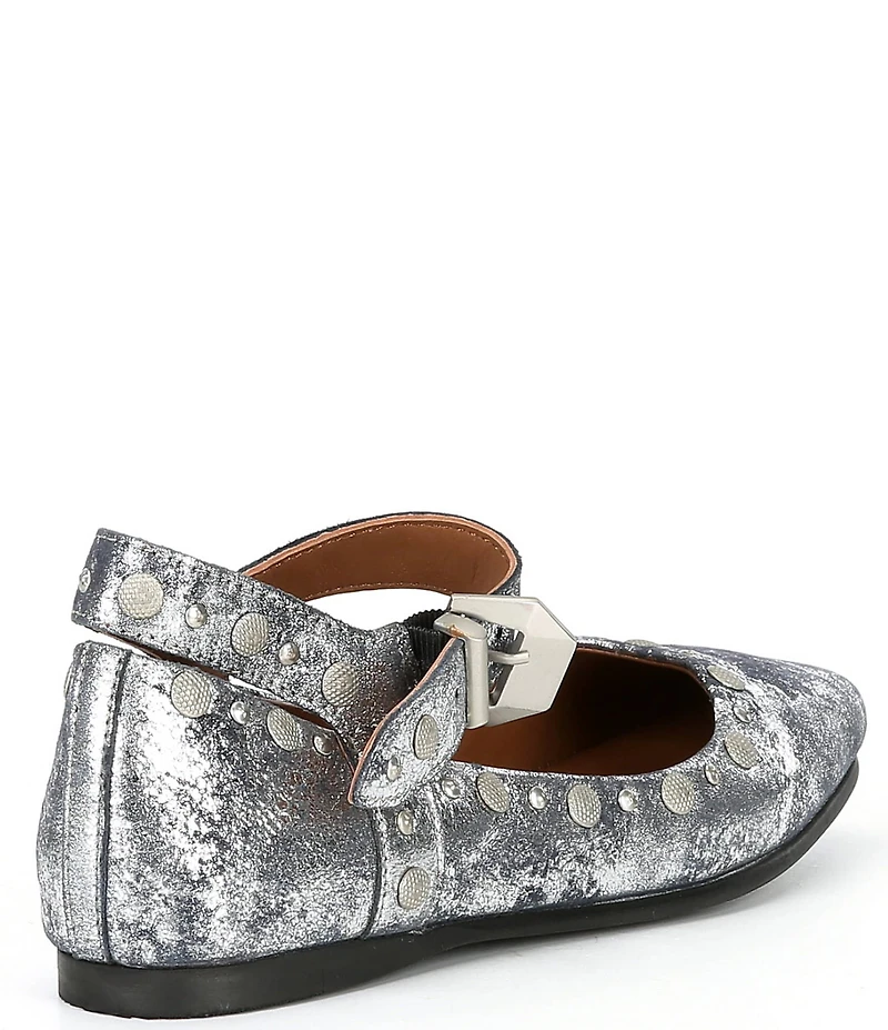 Free People Mystic Studded Leather Ankle Wrap Ballet Flats