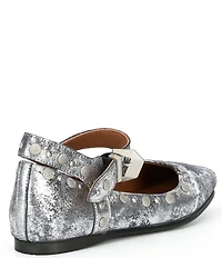 Free People Mystic Studded Leather Ankle Wrap Ballet Flats