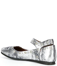 Free People Mystic Studded Leather Ankle Wrap Ballet Flats