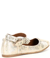Free People Mystic Studded Leather Ankle Wrap Ballet Flats