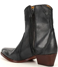 Free People New Frontier Leather Block Heel Western Booties