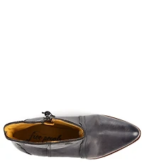 Free People New Frontier Leather Block Heel Western Booties