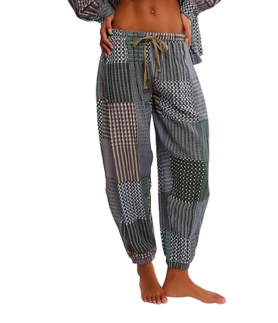 Free People Night After Night Woven Patchwork Print Coordinating Sleep Pant