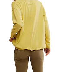 Free People Nina Crew Neck Long Sleeve Tee
