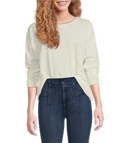 Free People Nina Crew Neck Long Sleeve Tee