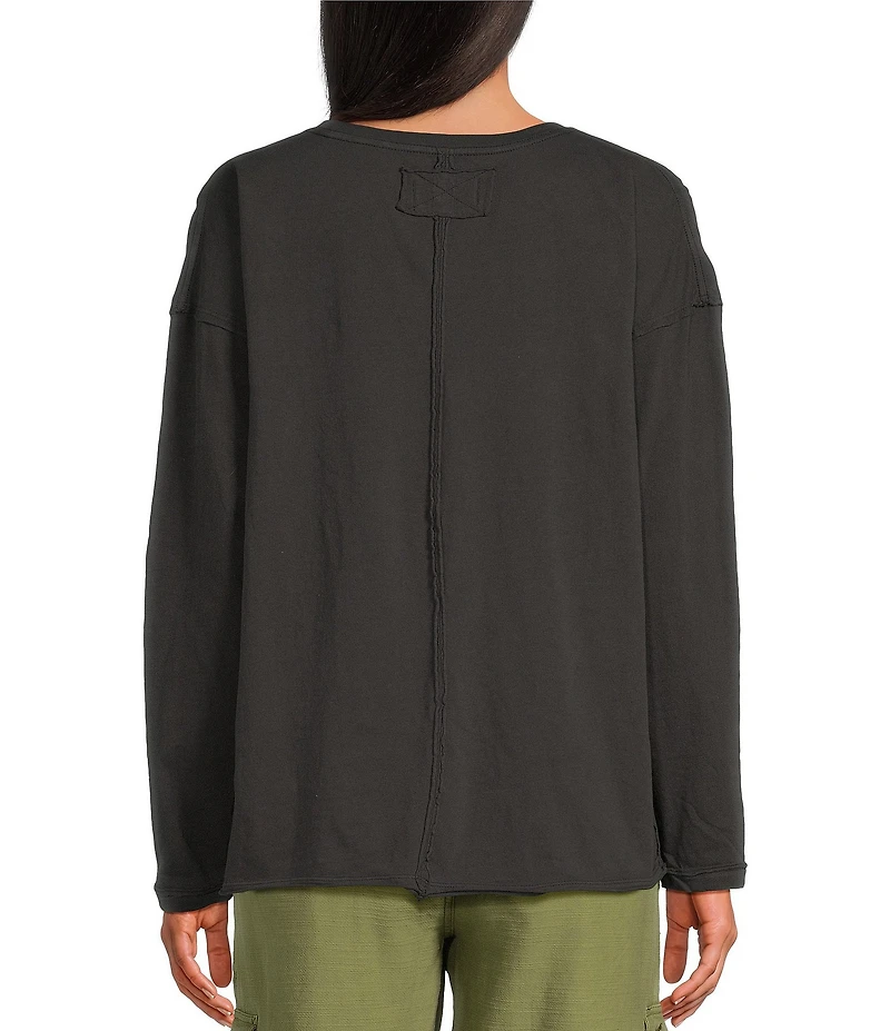 Free People Nina Crew Neck Long Sleeve Tee