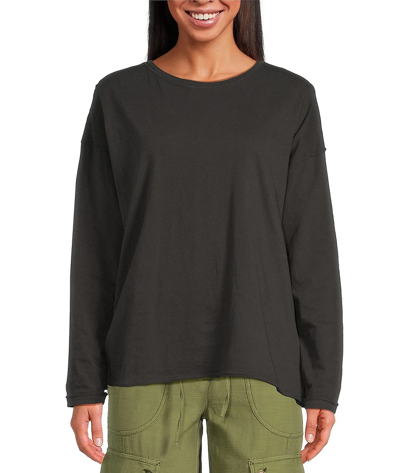 Free People Nina Crew Neck Long Sleeve Tee