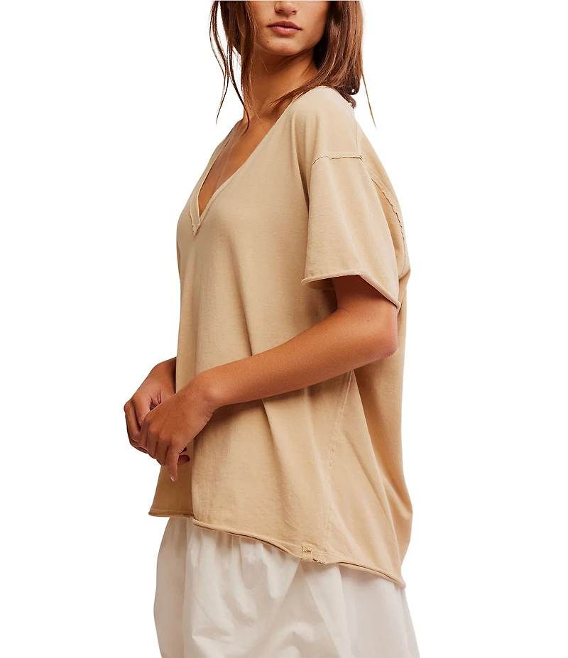 Free People Nina V-Neck Short Sleeve Tee