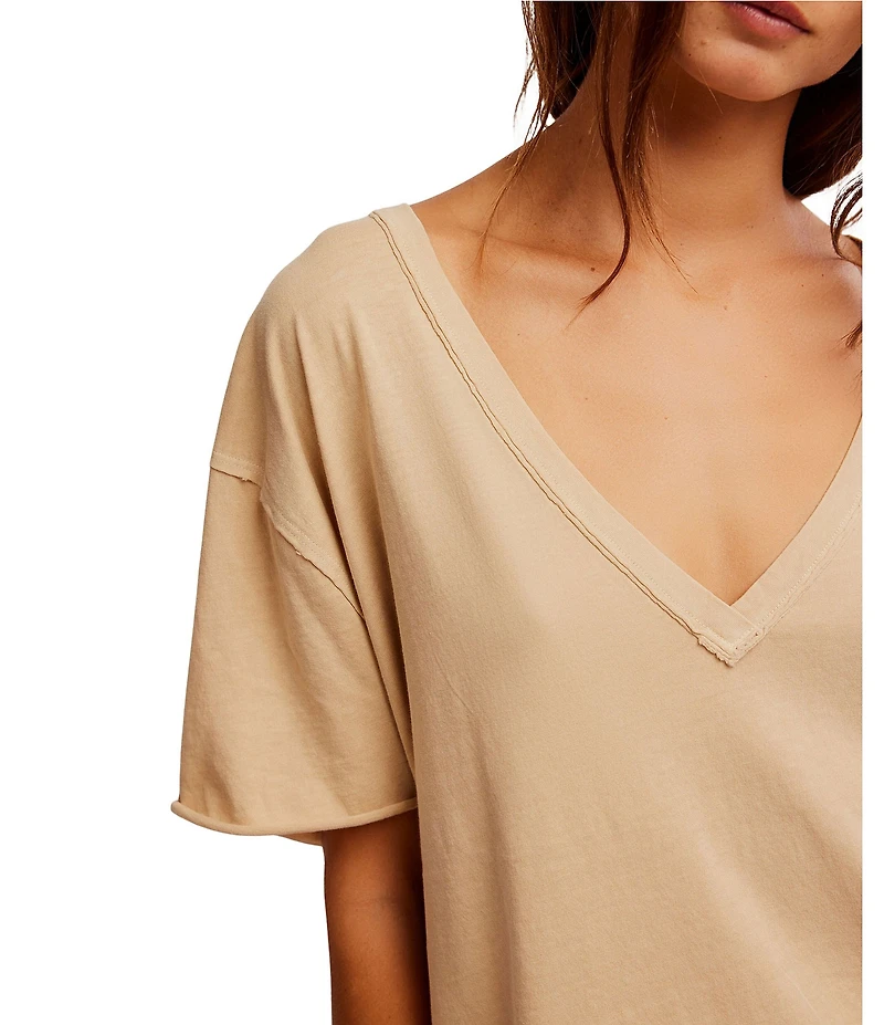Free People Nina V-Neck Short Sleeve Tee