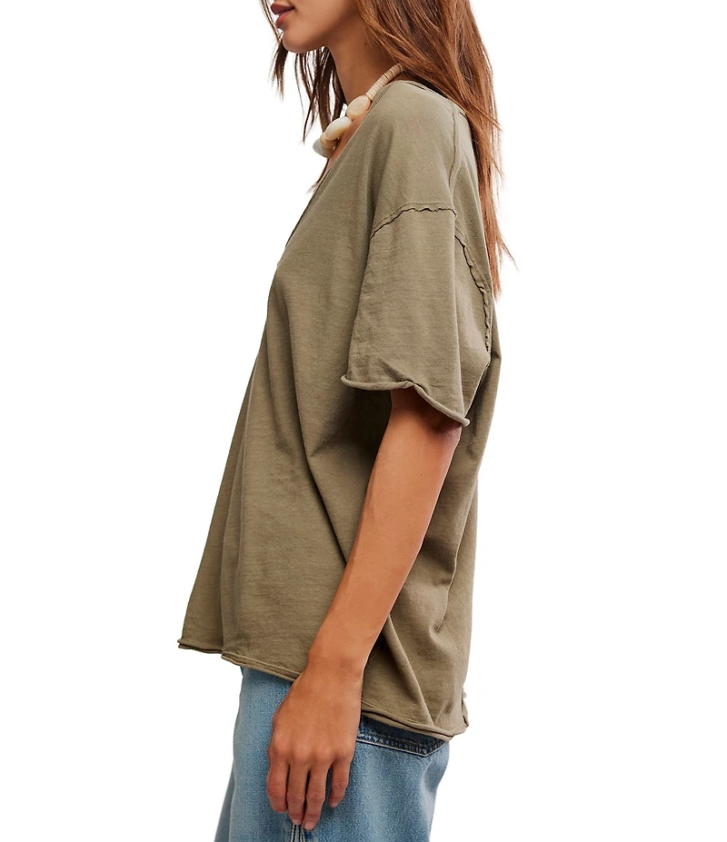 Free People Nina V-Neck Short Sleeve Tee