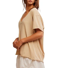 Free People Nina V-Neck Short Sleeve Tee