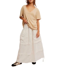 Free People Nina V-Neck Short Sleeve Tee