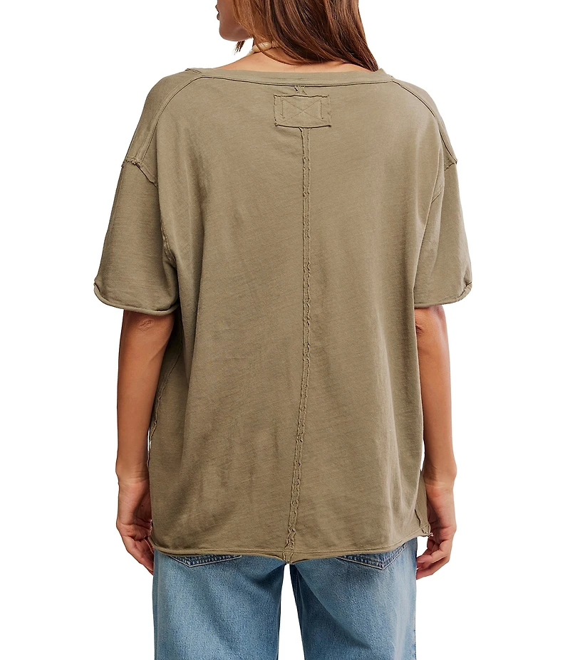 Free People Nina V-Neck Short Sleeve Tee