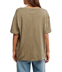 Free People Nina V-Neck Short Sleeve Tee