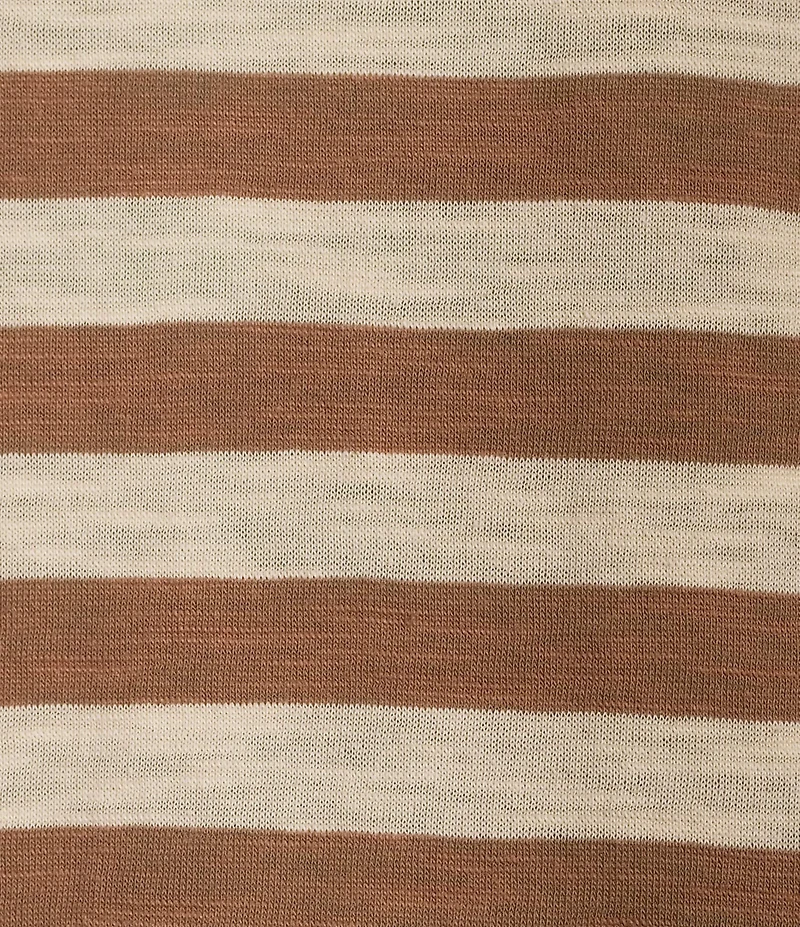 Free People Nora Stripe Print Crew Neck Short Sleeve Tee