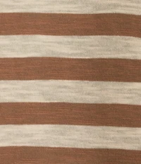 Free People Nora Stripe Print Crew Neck Short Sleeve Tee