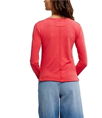 Free People Nova Crew Neck Long Sleeve Tee