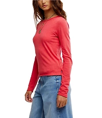 Free People Nova Crew Neck Long Sleeve Tee