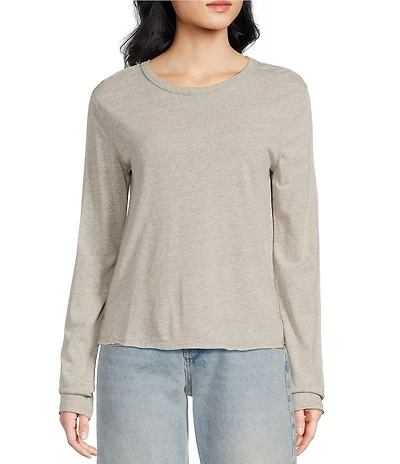 Free People Nova Crew Neck Long Sleeve Tee