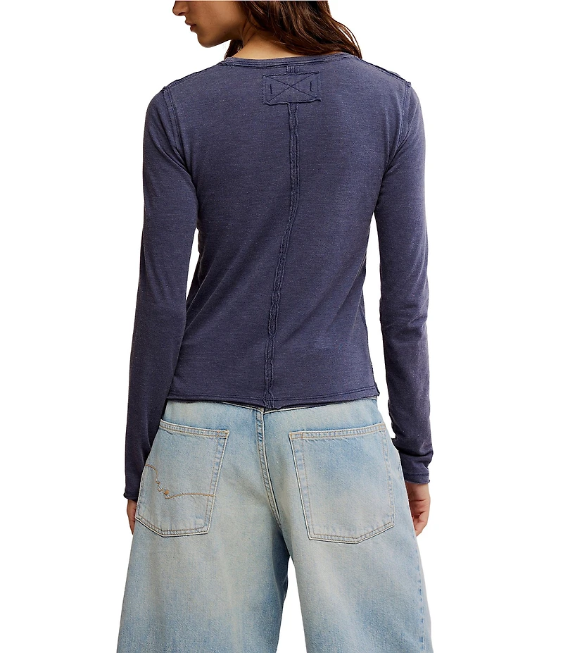 Free People Nova Crew Neck Long Sleeve Tee