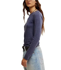 Free People Nova Crew Neck Long Sleeve Tee
