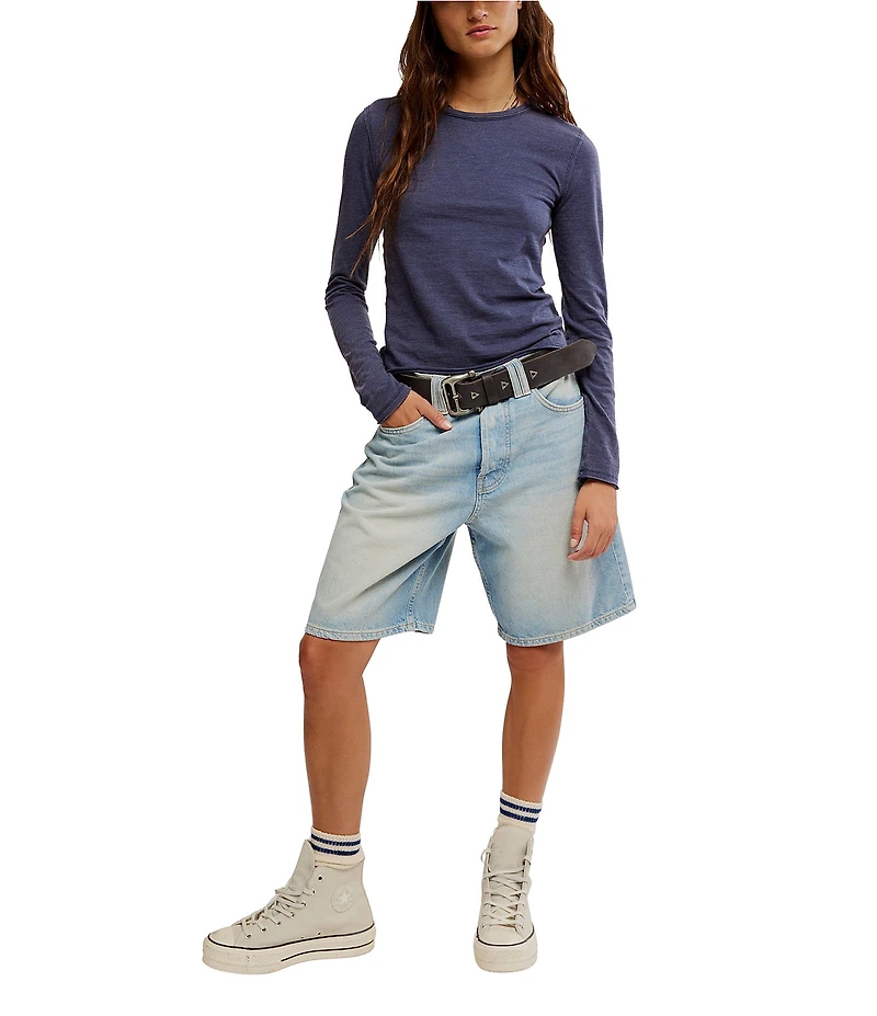 Free People Nova Crew Neck Long Sleeve Tee