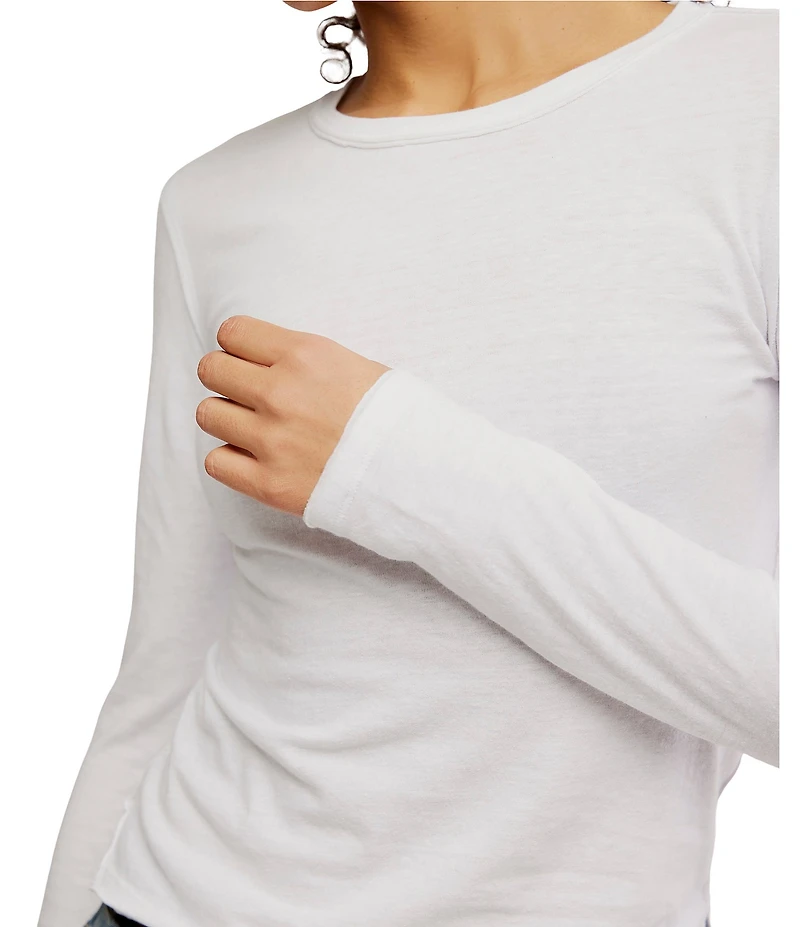Free People Nova Crew Neck Long Sleeve Tee