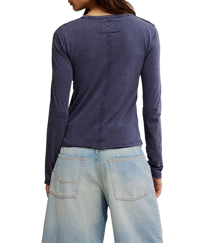 Free People Nova Crew Neck Long Sleeve Tee