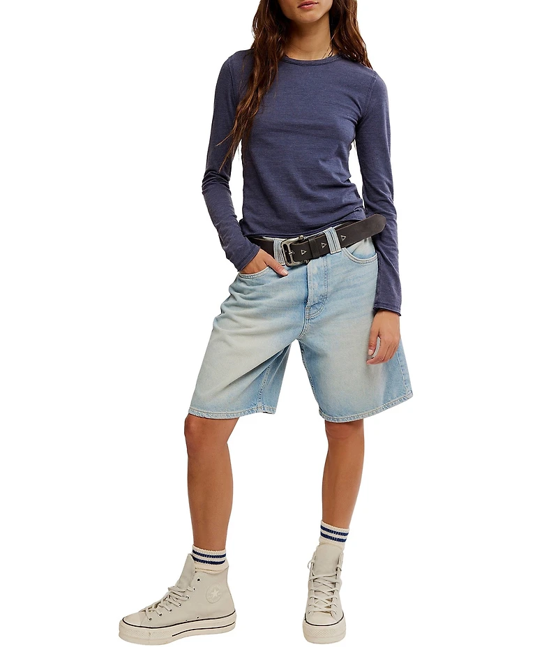 Free People Nova Crew Neck Long Sleeve Tee