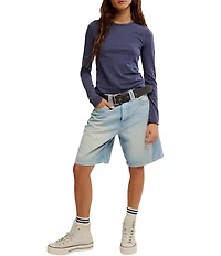 Free People Nova Crew Neck Long Sleeve Tee