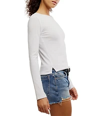 Free People Nova Crew Neck Long Sleeve Tee