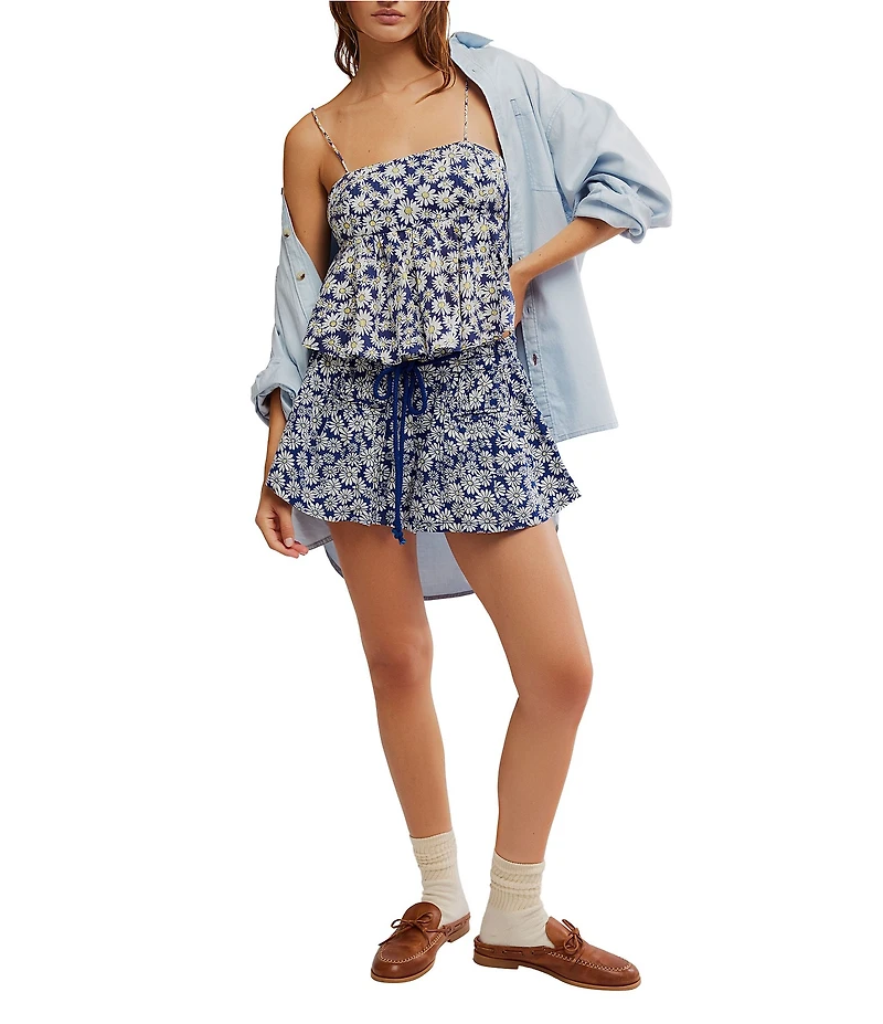 Free People Offbeat Printed Coordinating Pull-On Shorts