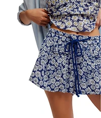Free People Offbeat Printed Coordinating Pull-On Shorts